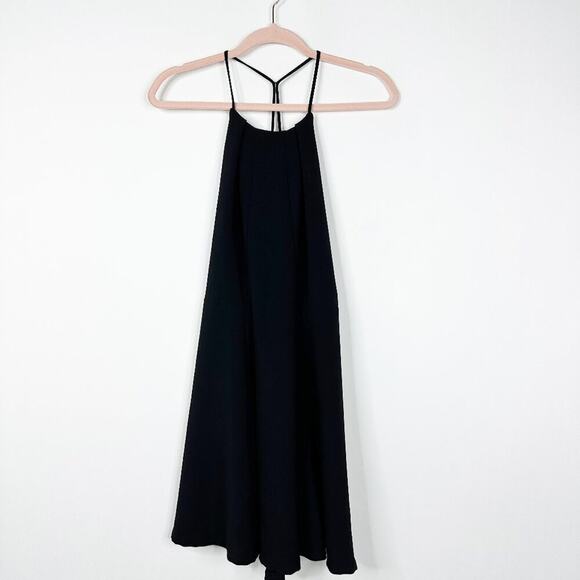 2/$30 ZARA Basic Halter Midi Slip Dress Black XS #A0667 - Picture 3 of 8